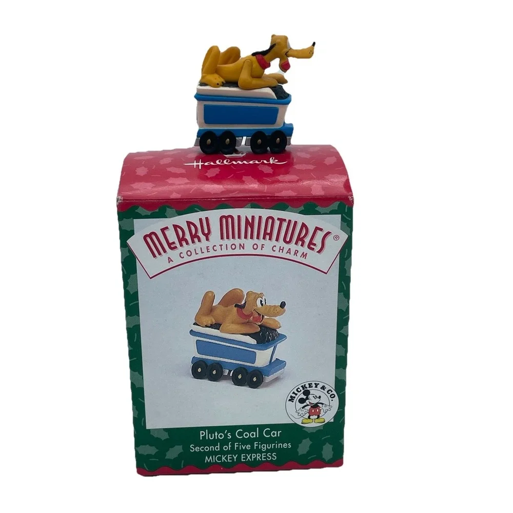 Hallmark‎ Keepsake Ornament Mickey And Co Pluto Coal Car Mickey Express 1998